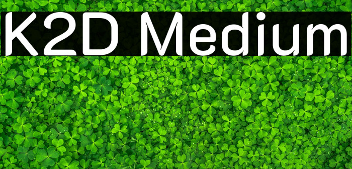 K2D Medium Font examples