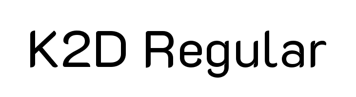 K2D Regular Font