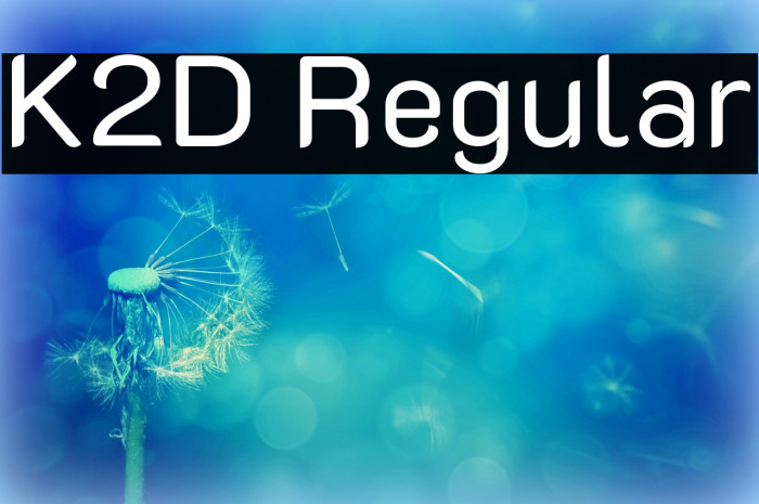 K2D Regular Font examples