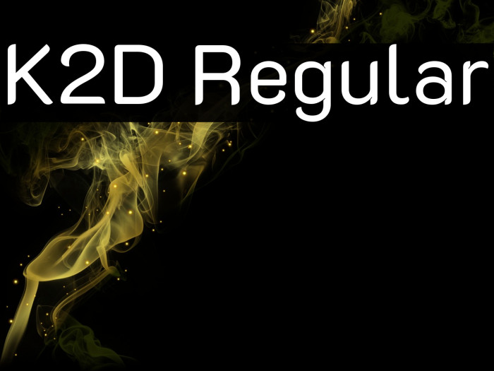 K2D Regular Font examples