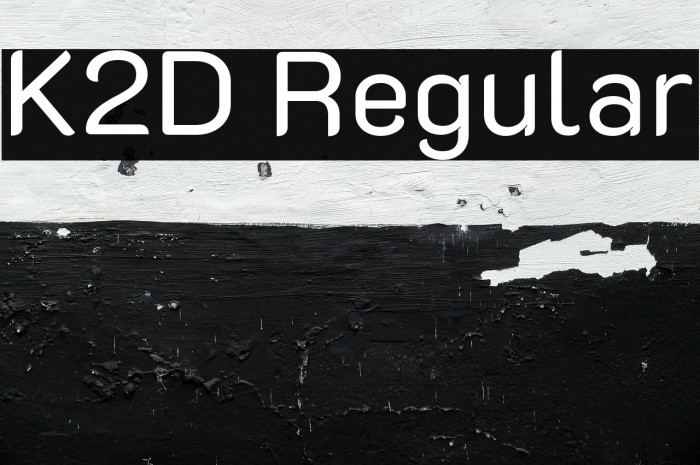 K2D Regular Font examples
