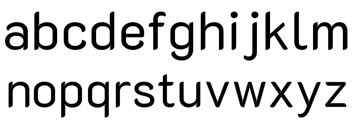 K2D Regular Font LOWERCASE
