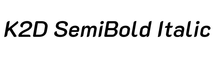 K2D SemiBold Italic Font