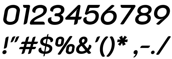 K2D SemiBold Italic Font OTHER CHARS