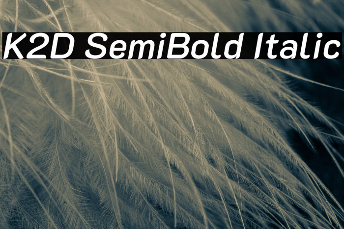 K2D SemiBold Italic Font examples