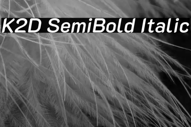 K2D SemiBold Italic Fuentes examples