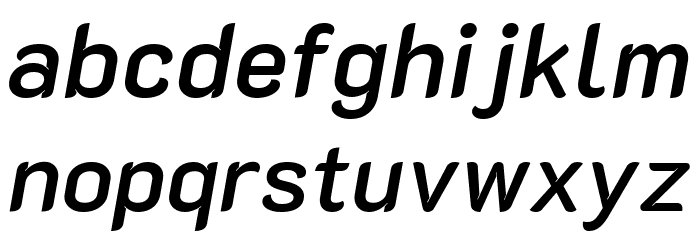 K2D SemiBold Italic Font LOWERCASE