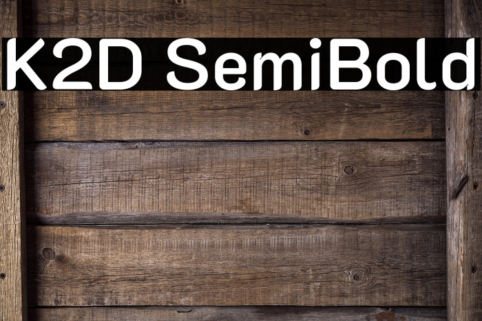 K2D SemiBold Font examples