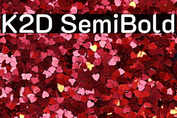 K2D SemiBold Font examples