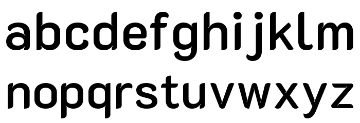 K2D SemiBold Font LOWERCASE