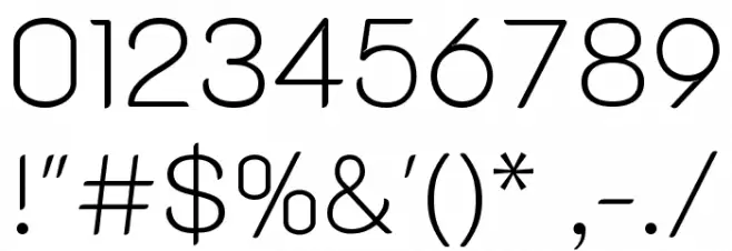 K2D Thin Font OTHER CHARS