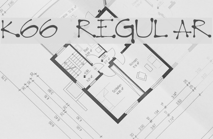 K66 Regular Font examples