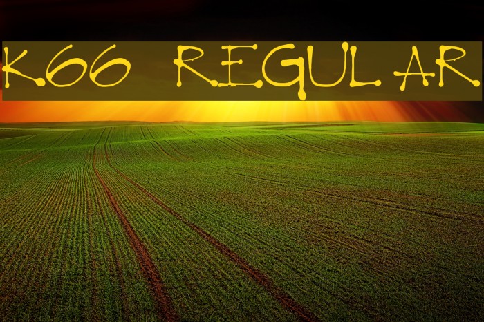 K66 Regular Font examples
