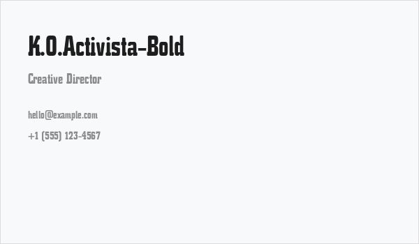 K.O.Activista-Bold Business Card