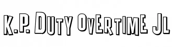 K.P. Duty Overtime JL  Frei Schriftart Herunterladen