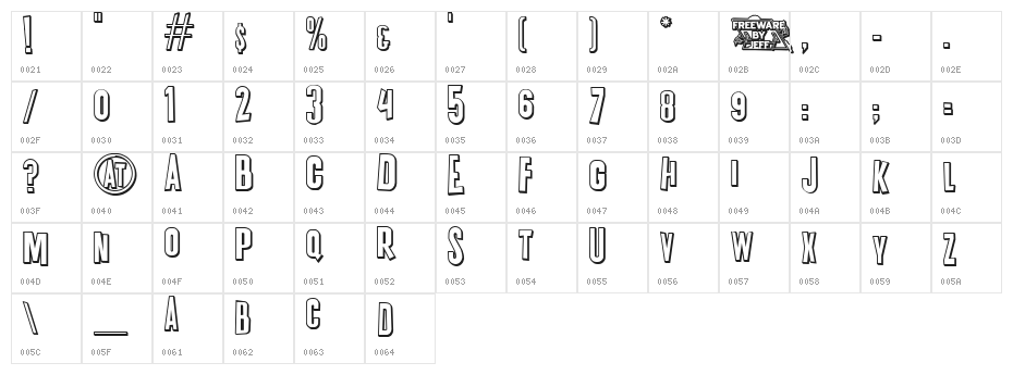 K.P. Duty Overtime JL Character Map