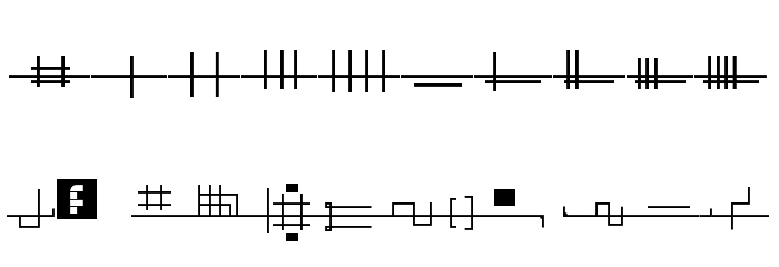 Këble Ruin alphabet Regular Font OTHER CHARS