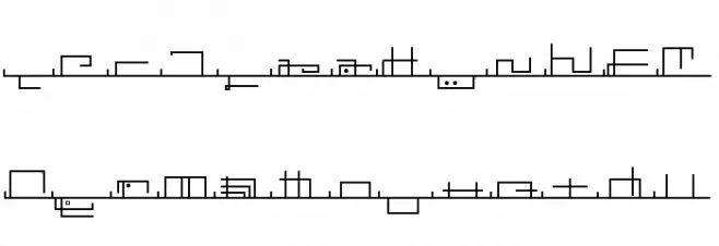 Këble Ruin alphabet Regular Schriftart Groß