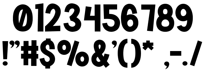 KABOOM Font OTHER CHARS