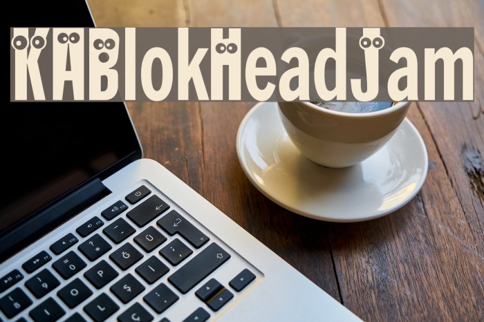 KABlokHeadJam Font examples