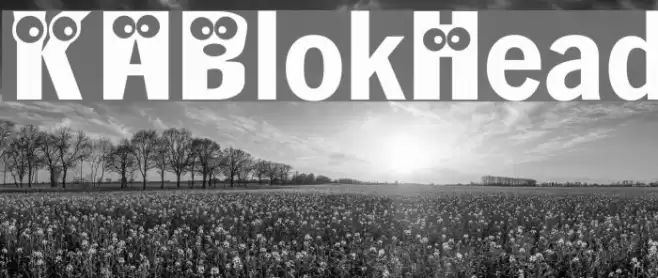 KABlokHead Font examples