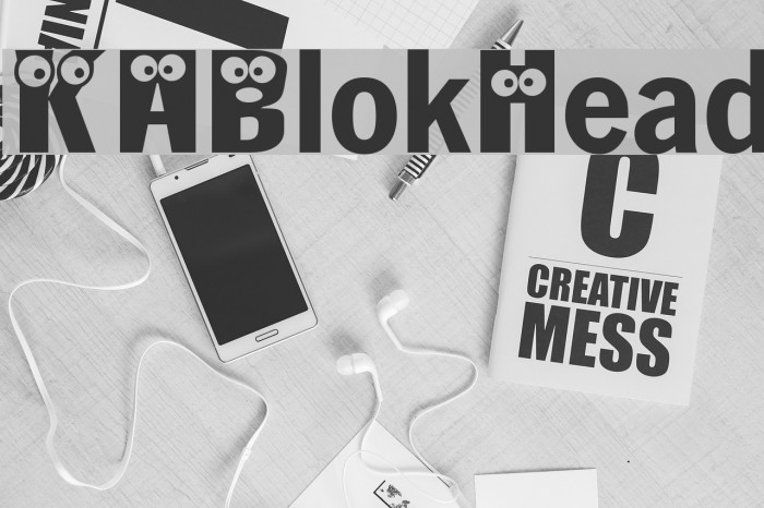 KABlokHead Font examples