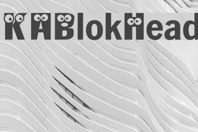 KABlokHead Font examples