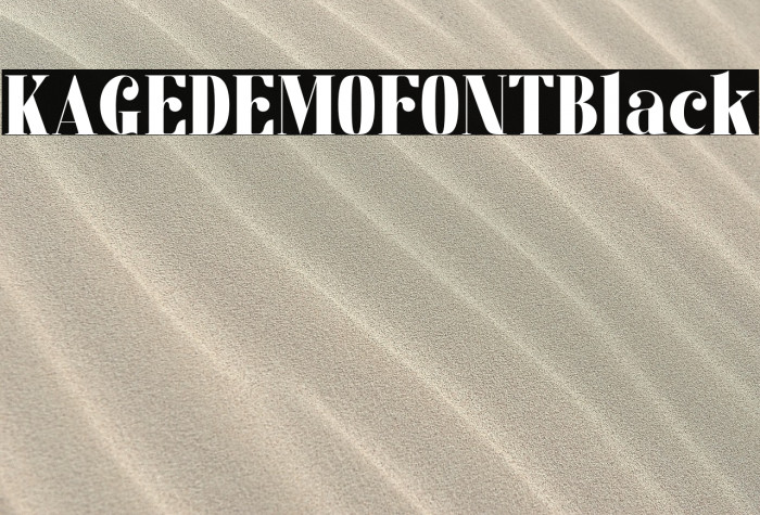 KAGE_DEMO_FONT-Black Example 1