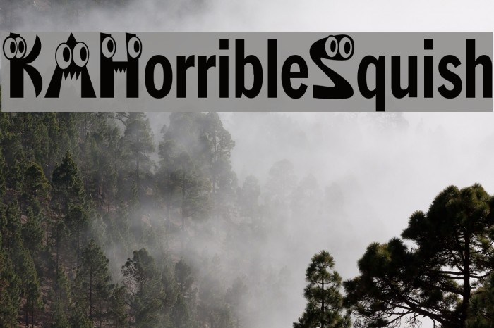 KAHorribleSquish Font examples