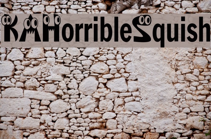 KAHorribleSquish Font examples