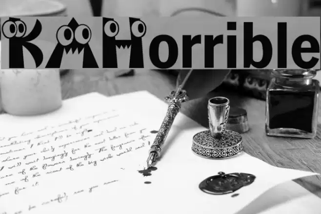 KAHorrible Font examples