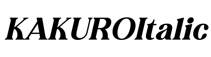 KAKURO Italic  font caratteri gratis