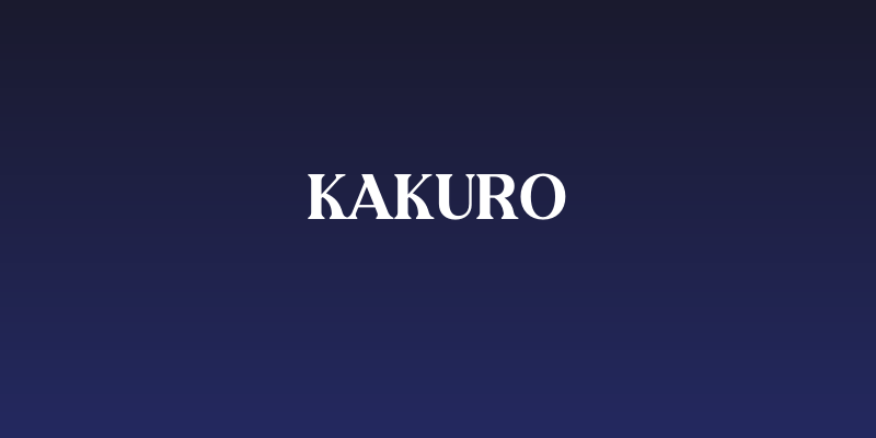 KAKURO Social Header