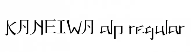 KANEIWA alp regular  免费字体下载
