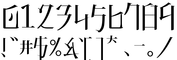 KANEIWA alp regular Font OTHER CHARS
