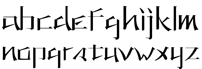 KANEIWA alp regular Font LOWERCASE