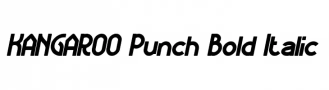 KANGAROO Punch Bold Italic  Free Fonts Download