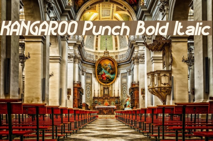 KANGAROO Punch Bold Italic Font examples