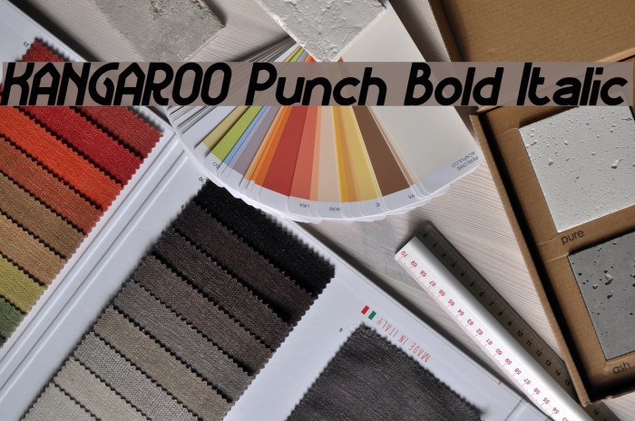 KANGAROO Punch Bold Italic Font examples