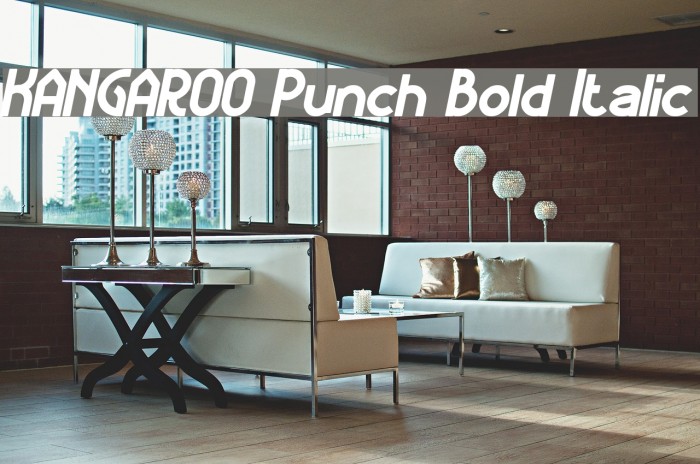 KANGAROO Punch Bold Italic Font examples