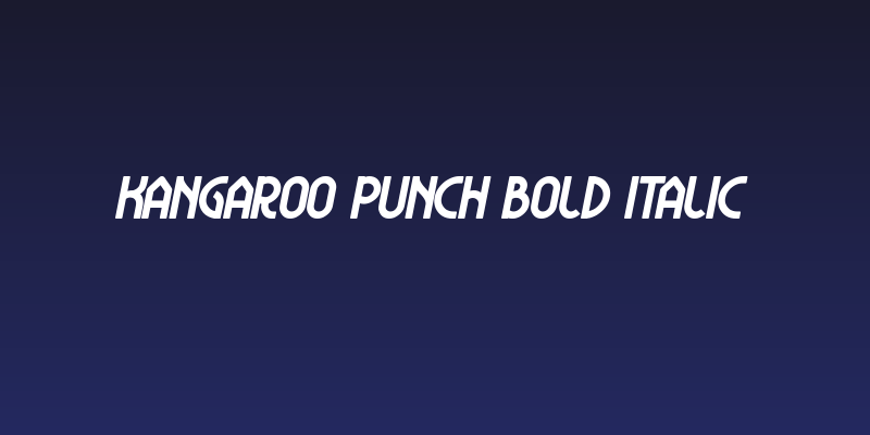 KANGAROO Punch Bold Italic Social Header
