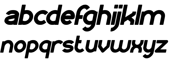KANGAROO Punch Bold Italic Font LOWERCASE