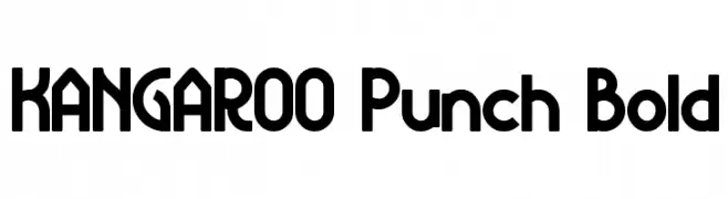 KANGAROO Punch Bold  Free Fonts Download
