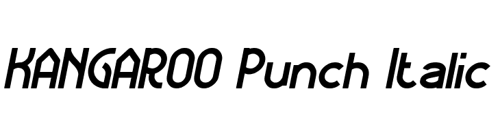 KANGAROO Punch Italic  Free Fonts Download