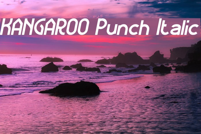 KANGAROO Punch Italic Font examples