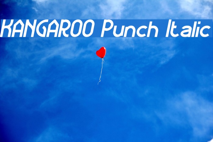 KANGAROO Punch Italic Font examples