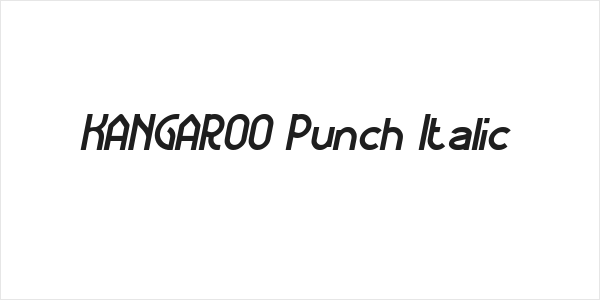 KANGAROO Punch Italic Logo