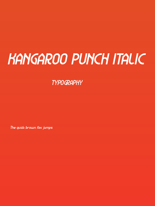 KANGAROO Punch Italic Poster