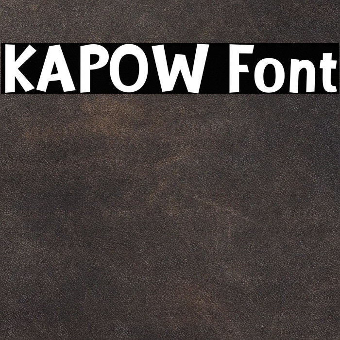 KAPOW Font examples