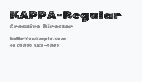 KAPPA-Regular Business Card